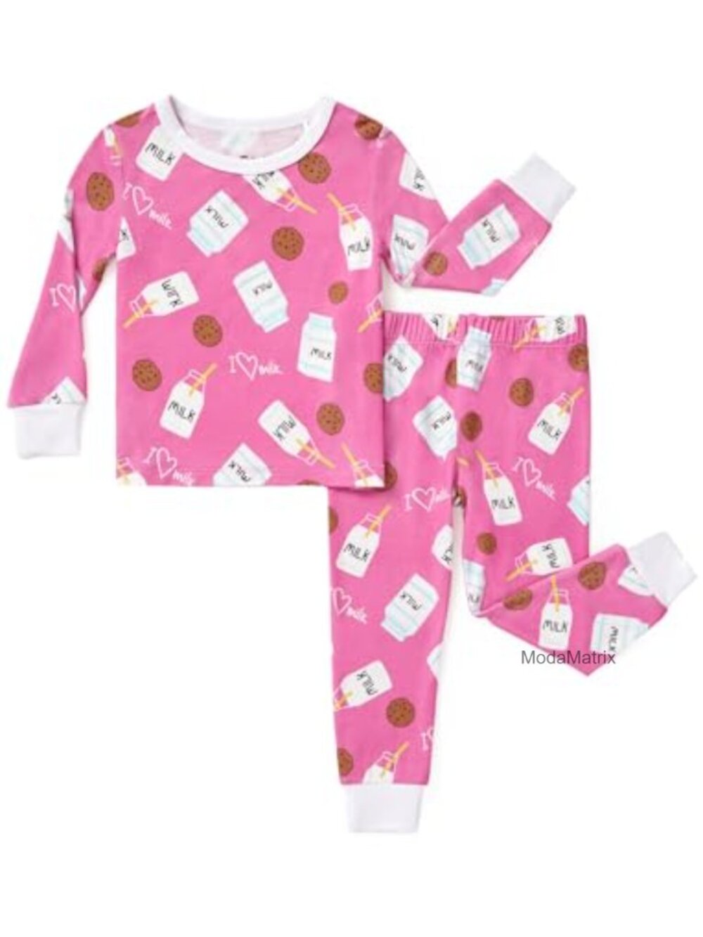 Toddler Bamboo Viscose Pajama Set, Snug Fit Pjs for Kids, Long Sleeve